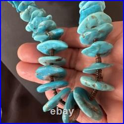 Navajo Kingman Turquoise Shell Heishi Sterling Silver Bead 24 Necklace 19633 Navajo Kingman Turquoise Shell Heishi Sterling Silver Bead 24 Necklace 19633