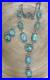 Navajo Lariat Necklace & Earrings Sonoran Gold Turquoise Sterling M Spencer