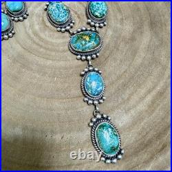 Navajo Lariat Necklace & Earrings Sonoran Gold Turquoise Sterling M Spencer Navajo Lariat Necklace & Earrings Sonoran Gold Turquoise Sterling M Spencer