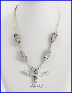 Navajo Native American Vintage Sterling Silver Kachina Necklace 14