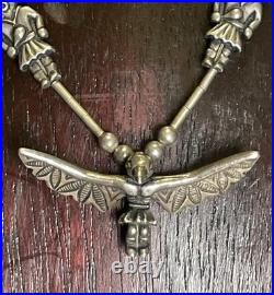 Navajo Native American Vintage Sterling Silver Kachina Necklace 14