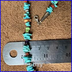 Navajo Necklace OOAK Kingman AZ Turquoise Spiny Oyster VTG Gemstone 20 21g