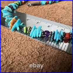 Navajo Necklace OOAK Kingman AZ Turquoise Spiny Oyster VTG Gemstone 20 21g