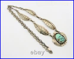 Navajo Necklace Sterling Silver Authentic Gemstone Vintage Signed C Montoya