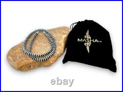 Navajo Pearls Sterling Silver Rondelles Saucer Flat Bead Necklace 6mm 28 97628