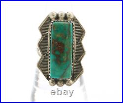 Navajo Ring Sterling Silver Turquoise Vintage Native American Size 7.25