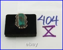 Navajo Ring Sterling Silver Turquoise Vintage Native American Size 7.25