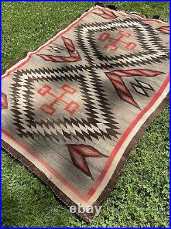 Navajo Rug Antique Vintage 56 x 81 inches Gorgeous Native American