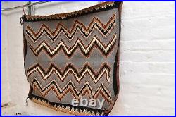 Navajo Rug native american indian weaving Textile LARGE 38x33 Vintage ATQ