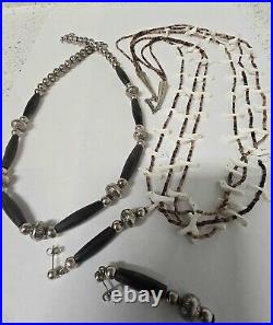 Navajo Southwest Vintage Necklace Jewelry Lot 7 Sterling Turquoise, other stones