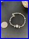 Navajo Sterling Silver 7 Handmade Bead Bracelet 14189