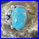 Navajo Sterling Silver Blue Turquoise #8 Ring Sets Sz 8 18106