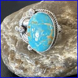 Navajo Sterling Silver Blue Turquoise #8 Ring Sets Sz 8 18106