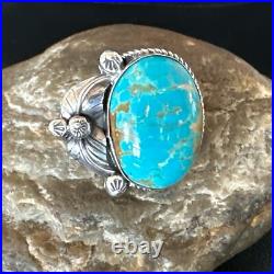Navajo Sterling Silver Blue Turquoise #8 Ring Sets Sz 8 18106