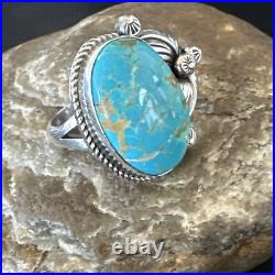 Navajo Sterling Silver Blue Turquoise #8 Ring Sets Sz 8 18106