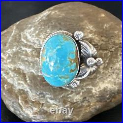 Navajo Sterling Silver Blue Turquoise #8 Ring Sets Sz 8 18106