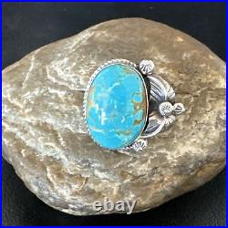 Navajo Sterling Silver Blue Turquoise #8 Ring Sets Sz 8 18106