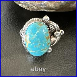 Navajo Sterling Silver Blue Turquoise #8 Ring Sets Sz 8 18106