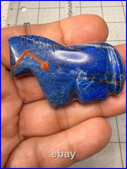 Navajo Trade Roots 925 Horse Brooch Pendant VTG Rare High Quality Lapis Lazuli