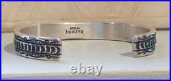NewithVintage Native American Vintage s/s turquoise bracelet Howard Nelson, Navajo