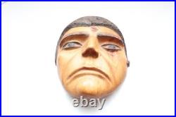 Northwest Pacific Coast Mask Vintage Makah Native American Portrait Mask Signed