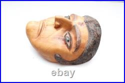 Northwest Pacific Coast Mask Vintage Makah Native American Portrait Mask Signed