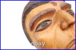 Northwest Pacific Coast Mask Vintage Makah Native American Portrait Mask Signed