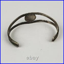 OLD PAWN Vintage Native American Sterling Silver Turquoise Cuff Bracelet 5.5