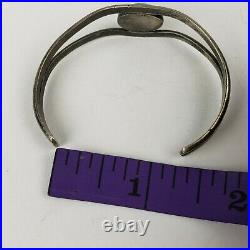 OLD PAWN Vintage Native American Sterling Silver Turquoise Cuff Bracelet 5.5