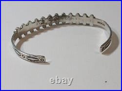 OLD Vintage Native American Zuni snake eye Turquoise Sterling silver Bracelet