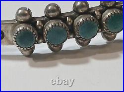 OLD Vintage Native American Zuni snake eye Turquoise Sterling silver Bracelet