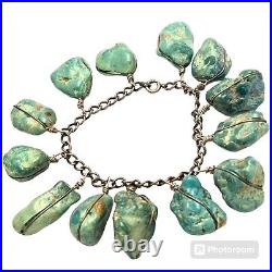 ONE OF THE BEST VINTAGE NAVAJO Darlene TURQUOISE STERLING SILVER BRACELET ONE OF THE BEST VINTAGE NAVAJO Darlene TURQUOISE STERLING SILVER BRACELET