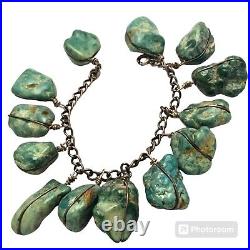 ONE OF THE BEST VINTAGE NAVAJO Darlene TURQUOISE STERLING SILVER BRACELET ONE OF THE BEST VINTAGE NAVAJO Darlene TURQUOISE STERLING SILVER BRACELET