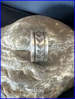 Old Pawn Men Women Wedding Band Navajo Stamped Sterling Silver Ring Sz 10 20049