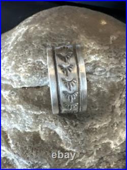 Old Pawn Men Women Wedding Band Navajo Stamped Sterling Silver Ring Sz 10 20049