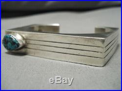 One Of The Best Vintage Navajo Contemporist Turquoise Sterling Silver Bracelet