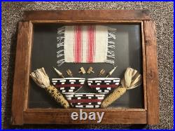 One of a kind authentic vintage navajo shawdow boxes with rugs
