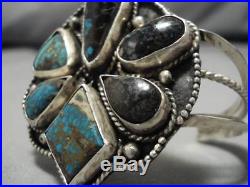 Opulent Vintage Navajo Bisbee Royston Turquoise Sterling Silver Bracelet Old