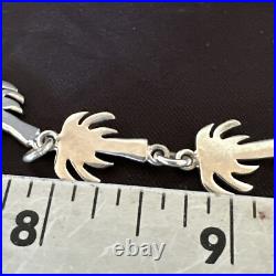 Palm Tree Old Pawn Sterling Silver Link Bracelet 7 18130