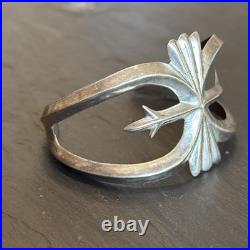 Patrick Yellowhorse Navajo Vintage Cast Cuff Bracelet Sterling Silver 7 READ
