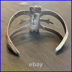 Patrick Yellowhorse Navajo Vintage Cast Cuff Bracelet Sterling Silver 7 READ