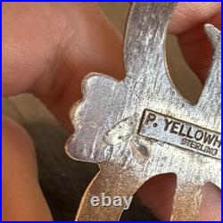 Patrick Yellowhorse Navajo Vintage Cast Cuff Bracelet Sterling Silver 7 READ