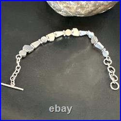 Pava Shell Navajo Old Pawn Sterling Silver Link Bracelet 8 18131