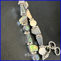 Pava Shell Navajo Old Pawn Sterling Silver Link Bracelet 8 18131 Pava Shell Navajo Old Pawn Sterling Silver Link Bracelet 8 18131