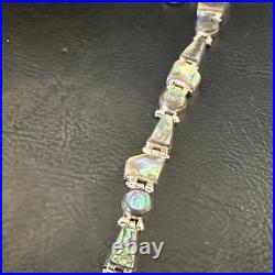 Pava Shell Navajo Old Pawn Sterling Silver Link Bracelet 8 18131 Pava Shell Navajo Old Pawn Sterling Silver Link Bracelet 8 18131