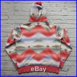 Polo Ralph Lauren Native American Cardigan Hoody Sweatshirt Size L Aztec Vtg