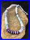 Purple Stone Blue Gilson Opal Navajo Indian Bead Sterling Necklace 21 10149