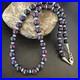 Purple Stone Blue Turquoise Bead Navajo Sterling Silver Necklace 18 17788