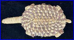 RARE! Vintage Coushatta Turtle Effigy Pine Needle & Cone Basket Native American