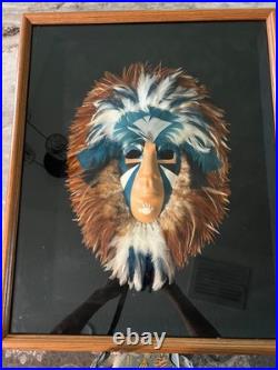 RW ADAMSON VISION Native American Vintage Mask/BEAUTIFULLY FRAMED